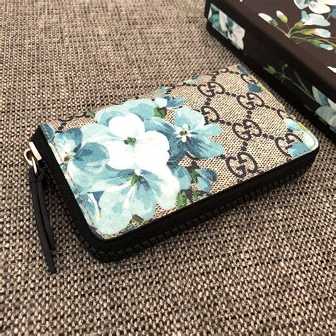 gucci blue blooms wallet|Gucci blooms wallet for sale.